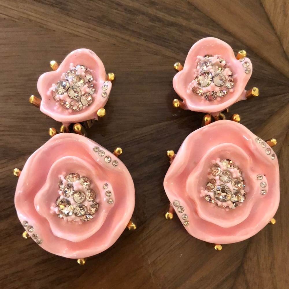 Oscar de la Renta Flower Earrings